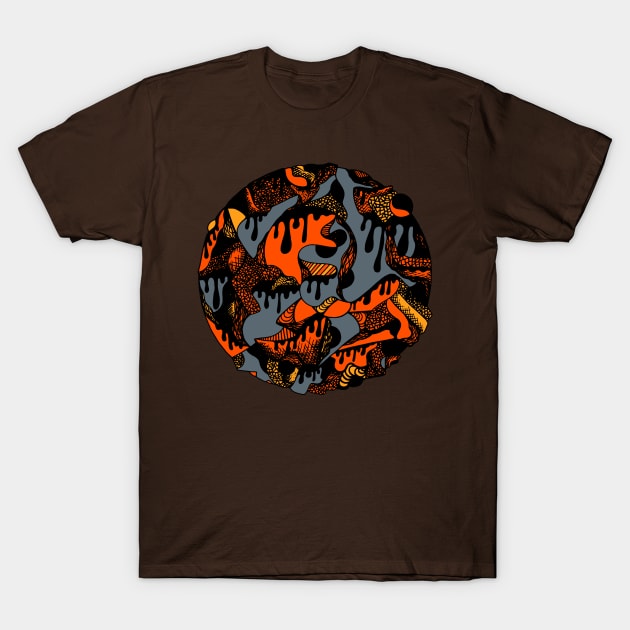 Orangrey Circle of Drip T-Shirt by kenallouis